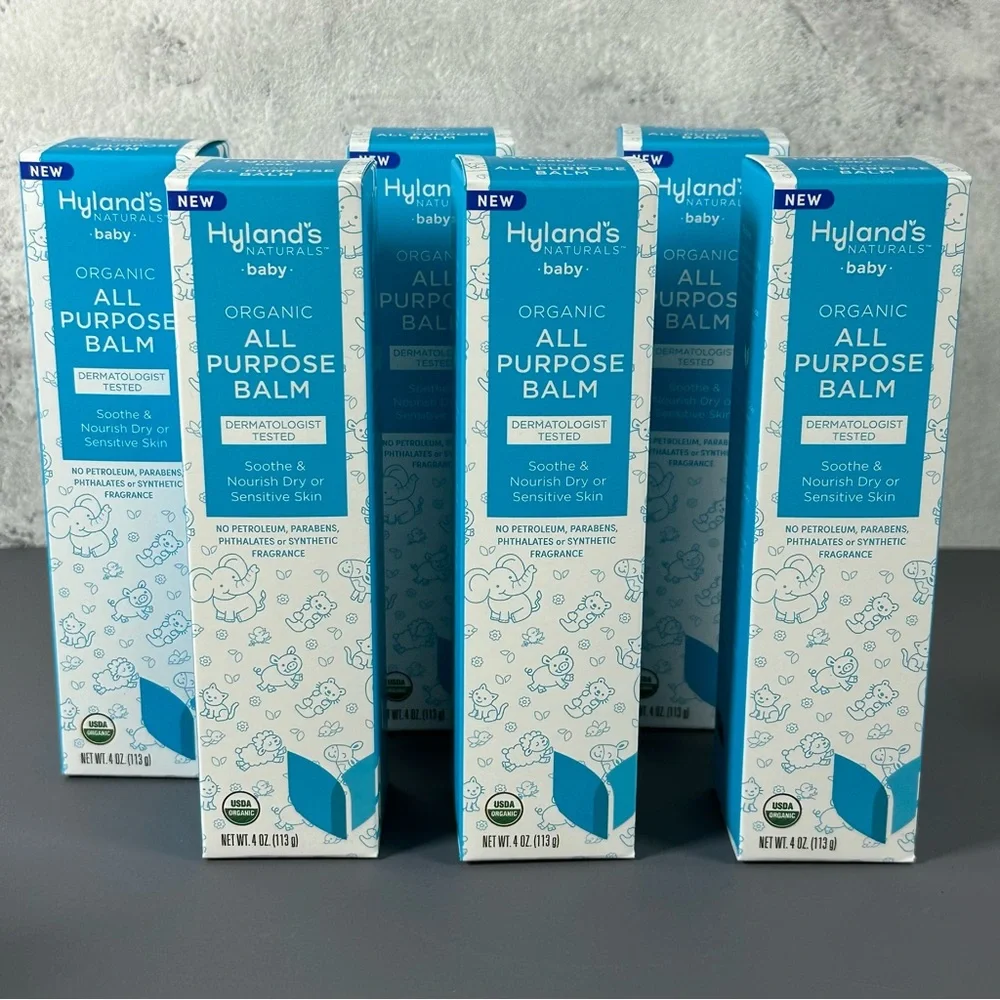 Hyland's Baby Organic ALL PURPOSE BALM 4 oz ea LOT of 6 SEALED TUBES